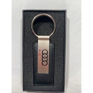 AUDI FLETCHER JONES KEY CHAIN SILVER WITH BLACK
